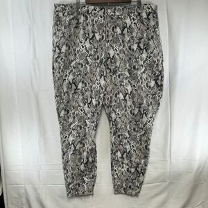 Sanctuary‎ Denim Pants Womens 24W Grey Snakeskin Print High Rise Tapered Leg